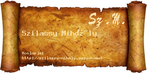 Szilassy Mihály névjegykártya